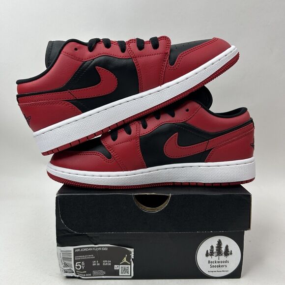 Nike Shoes Air Jordan 1 Low GS “Gym Red/Reverse Bred” 2023 - Picture 3 of 5